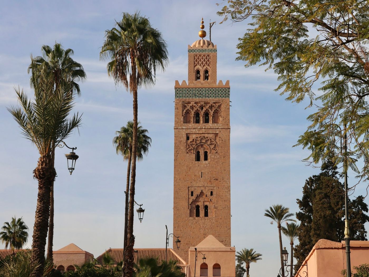 Koutoubia Mosque and gardens in Marrakech