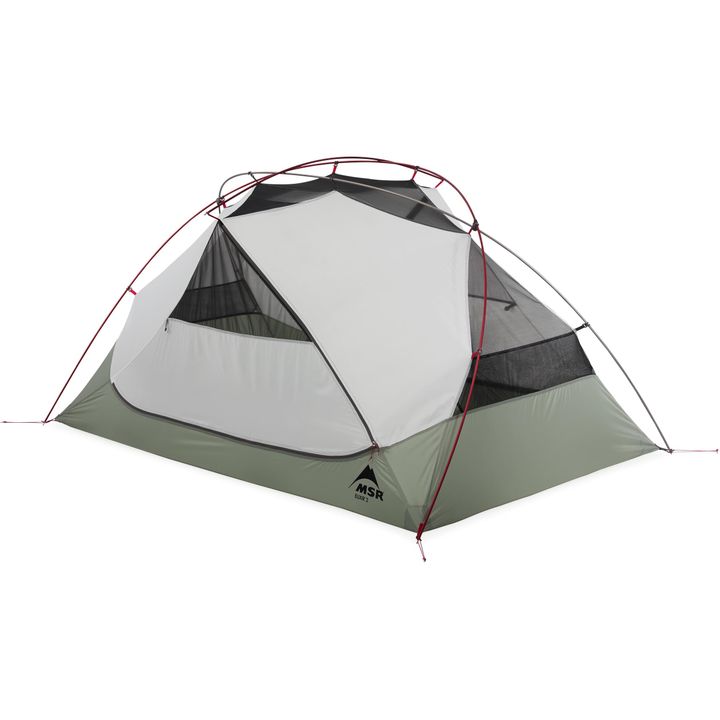 MSR Elixir 2 tent body pitched without its rainfly